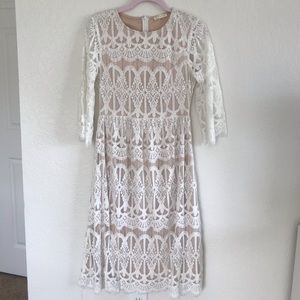 bohme White/cream lace dress